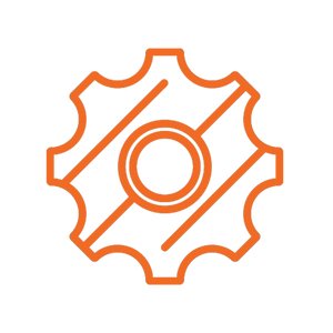 Icono de fabricación general en naranja