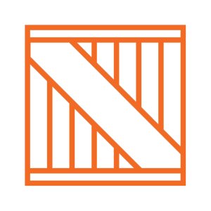Icono general de almacén en naranja