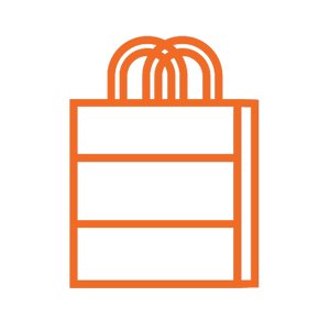 retial icon in orange